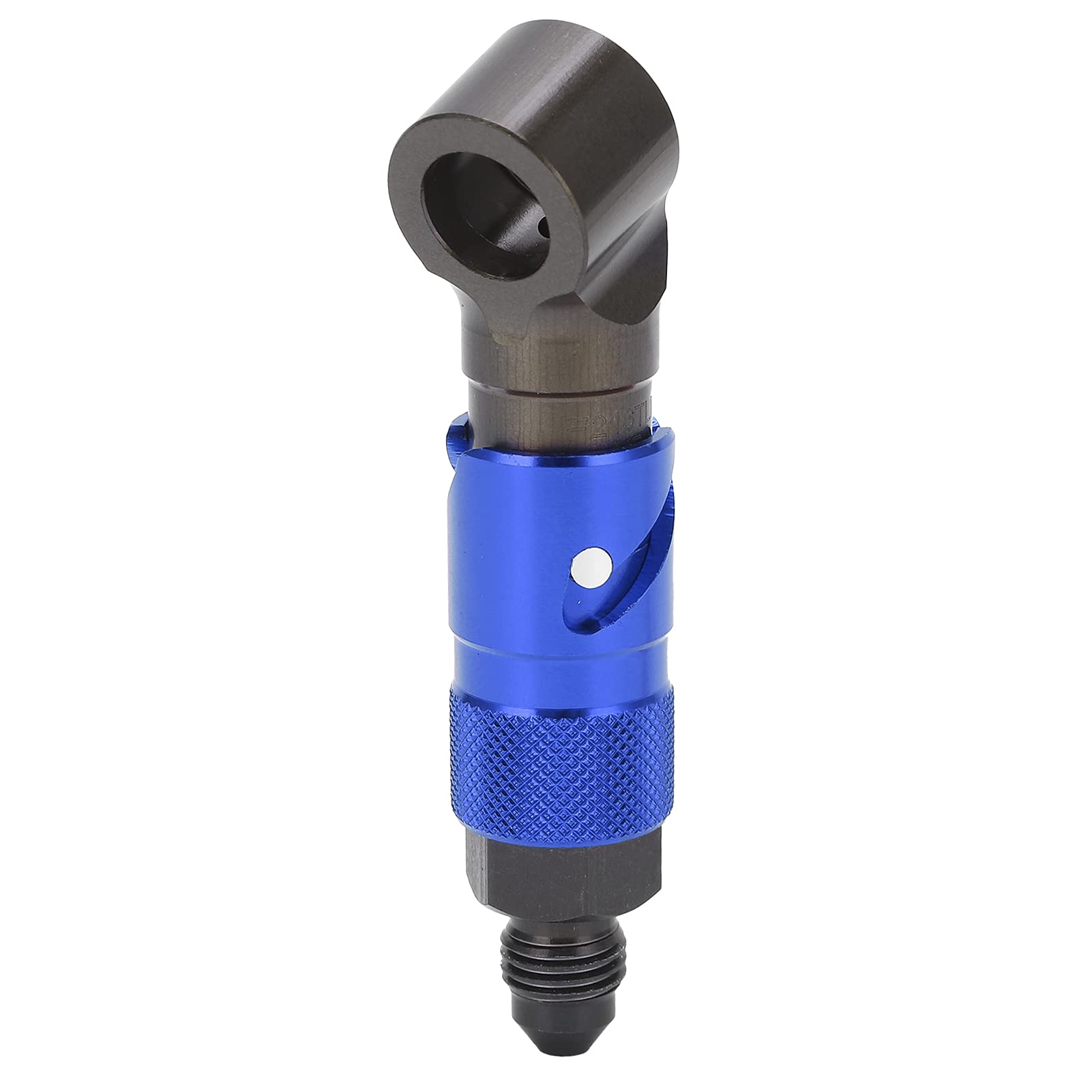 Tubo Del Freno per Motociclette a Sgancio Rapido Adattatore di Collegamento Raccordo in Lega di Alluminio Accessori Universali Curvo per Tubo Del Fluido Del Carburante Olio(Blu)