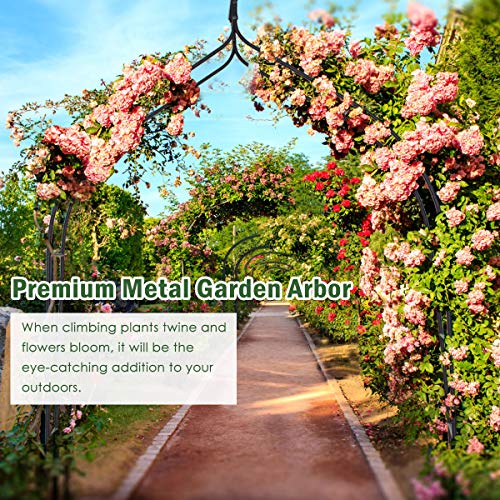 COSTWAY Metalen Rozenboog, Tuinboog, Tuinprieel, 140 x 38 x 255cm Bruiloft Boog, Metalen Pergola prieel voor diverse… - Image 3