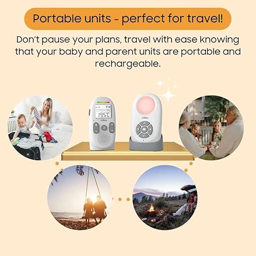 Miniatura 8 de Chillax Baby 360 Audio Monitor  4-in-1 Digital Baby Monitor with Night Light, Sound Machine, Temperature Sensor & Long-Range DECT 6.0 Audio