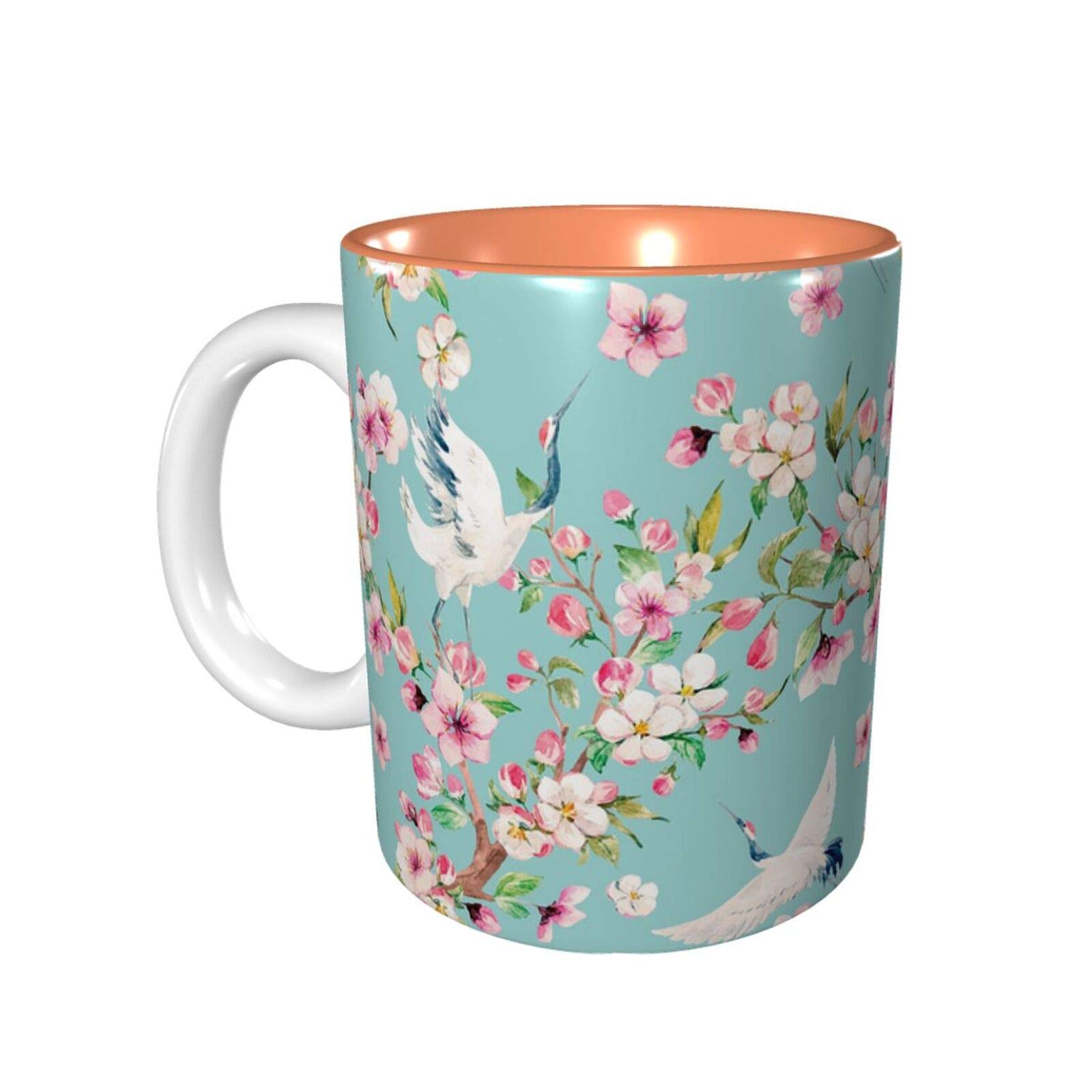 Amazon Co Jp 赤い頭クレーン マグカップ コーヒーマグ セラミック おしゃれ 電子レンジ対応 食洗機対応 330ml 9色 ホーム キッチン