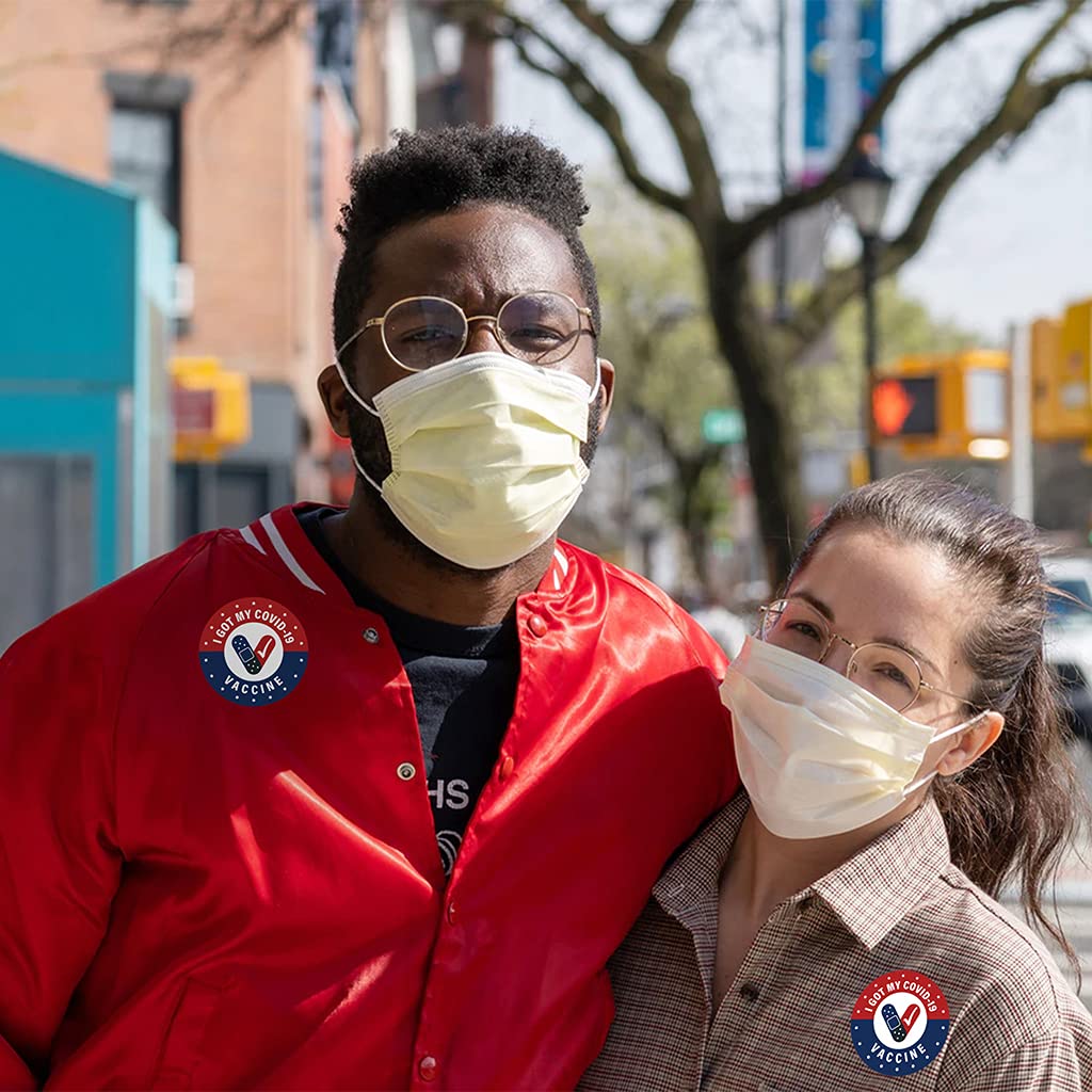 MERISHOPP I Got My Vaccine Stickers Vaccination Labels Easy to Peel and Stick Style 1 Collectibles | Transportation | Automobilia | Decals & Stickers