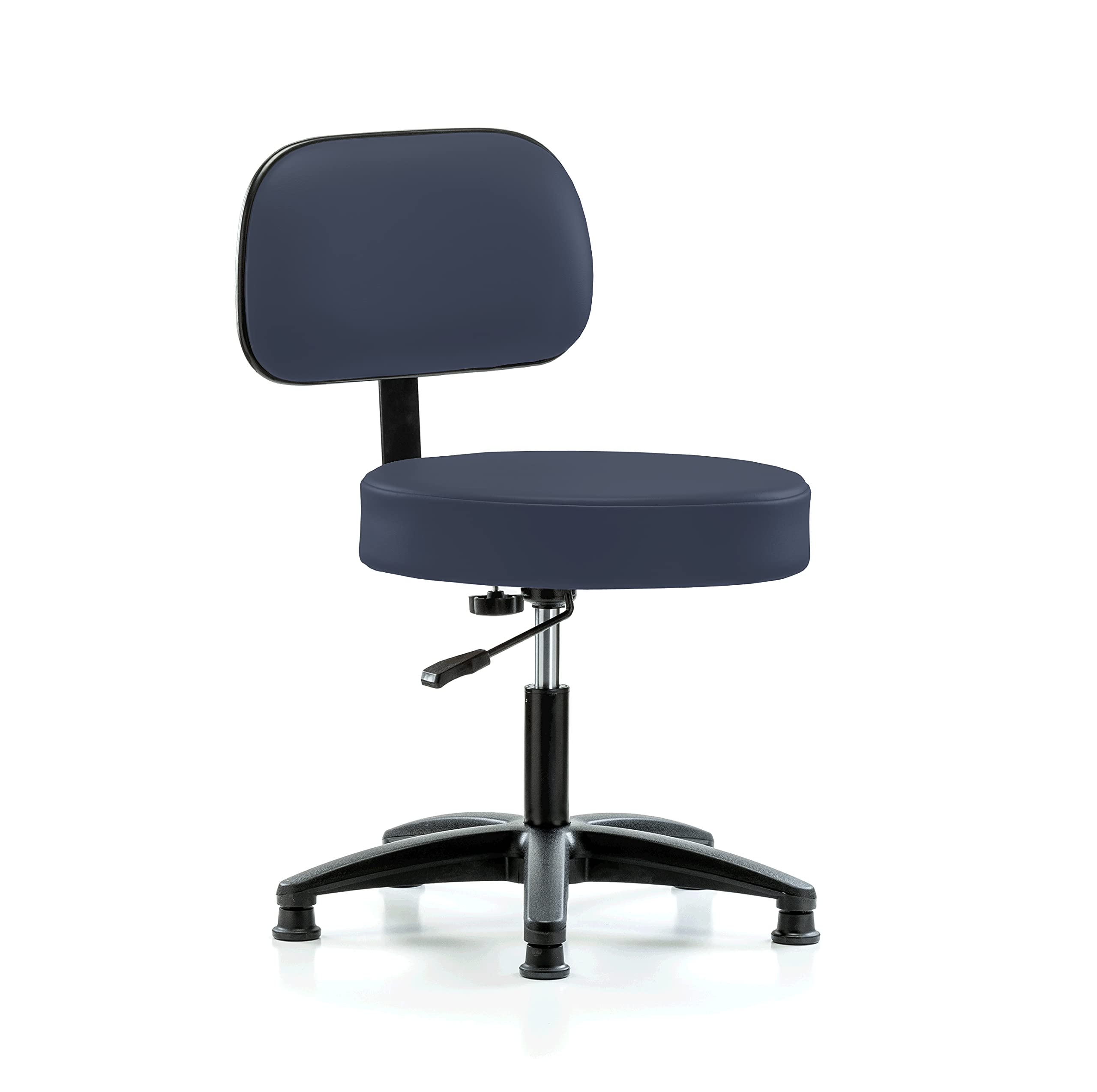 Perch Basic Exam Stool, Glides, 18.5-24", Imperial Blue