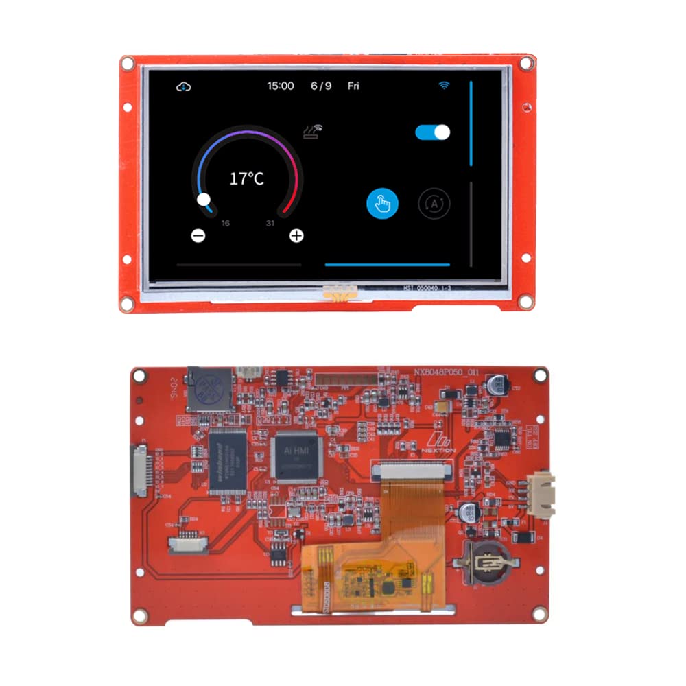 Nextion Inteligent Pantalla 5" pulgadas NX8048P050-011R 800x480 táctil resistiva Serial LCD-TFT HMI módulo Soporte de audio y video
