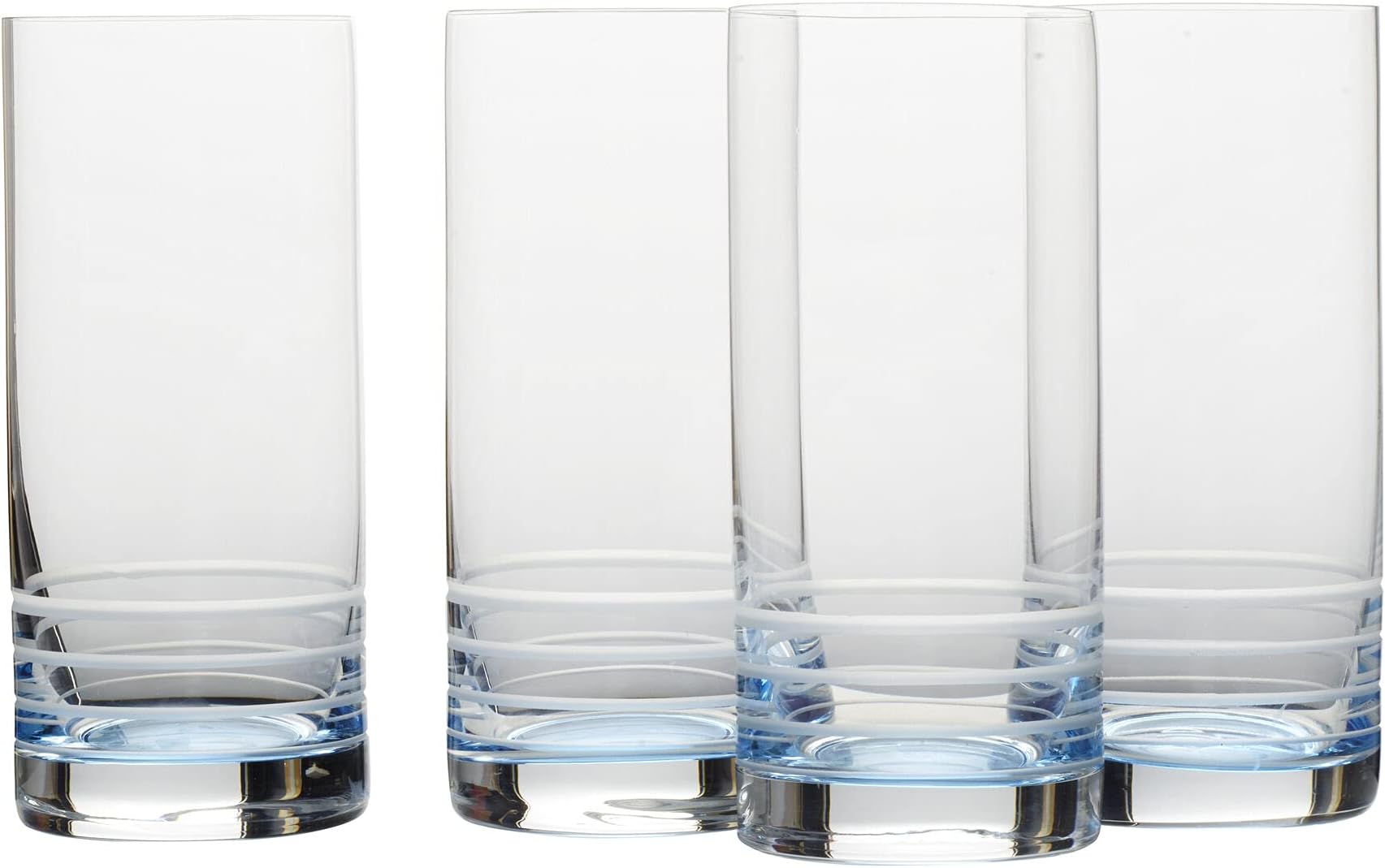 MIKASACal Ombre Highball Tumbler Cups, Set of 4, 17-Ounce, Blue