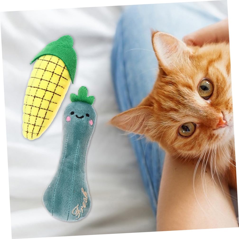 Mipcase 3pièces Jouet Peluche à Herbe à Chat pour Chat Lot de Jouets pour Intérieur Amusant
