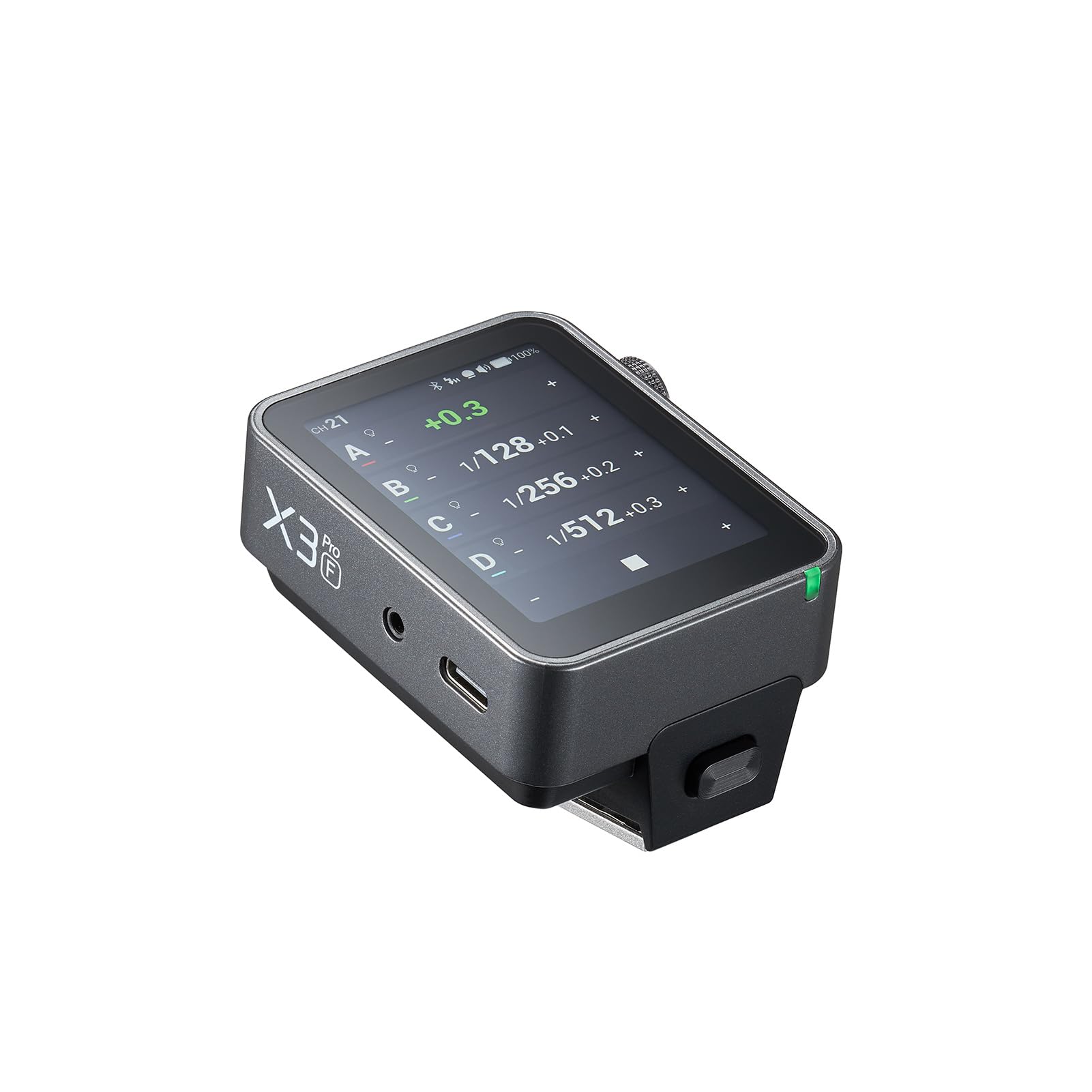 Jectse Trigger Flash per Fotocamera Wireless X3Pro, Trasmettitore Flash Touchscreen da 2,4 GHz con Controllo di 16 Gruppi e 32, per Fotocamere DSLR Mirrorless