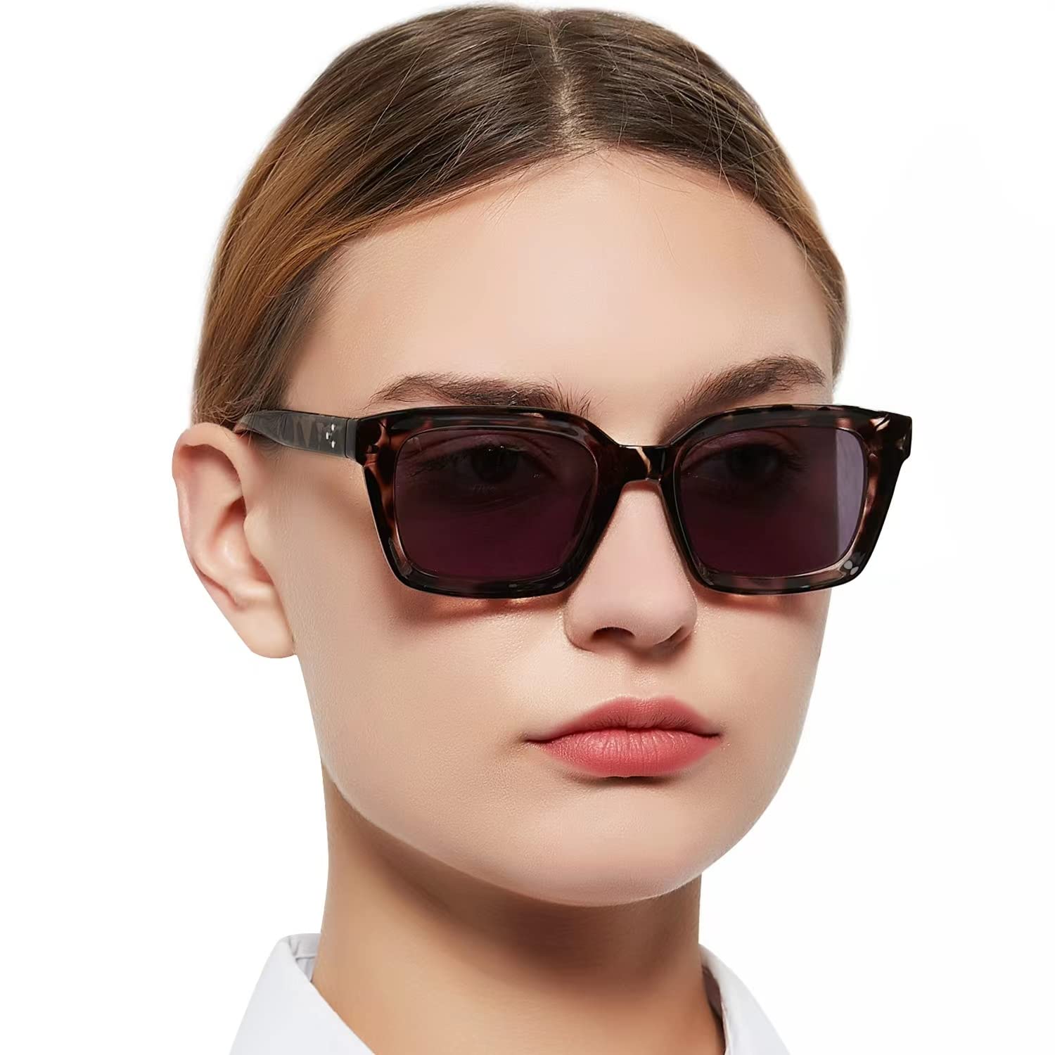 OCCI CHIARI Sun Reading Glasses 2.5 for Women Thick Frame Sunglasses Block U V400, Sunny Readers Spring Hinge (Brown Tortoise,250) - Image 3