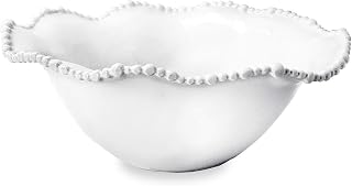 Beatriz Ball VIDA Alegria Mini Bowl - White, Luxury Melamine with Pearl-Textured Detail, Ceramic Look, Versatile for Indoor/Outdoor, Ideal for Salsas & Snacks, Dishwasher Safe, BPA & PABA Free