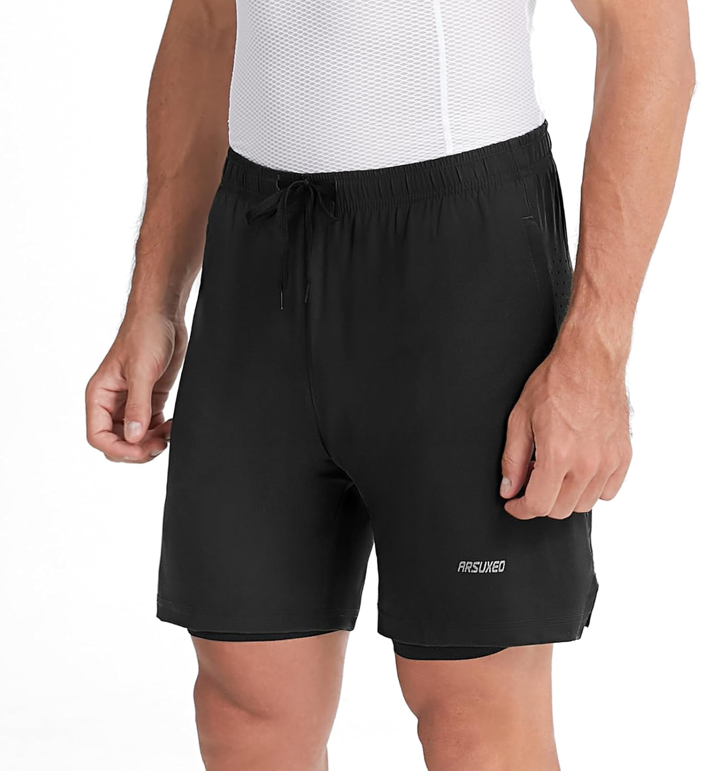 ARSUXEO Loose Fit Padded Bike Shorts for Men Cycling Shorts Mountain Bike Shorts - Image 3