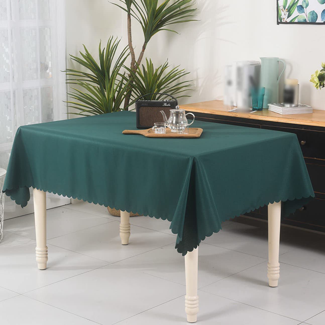 Amazon｜PIRNSDG テーブルクロス 撥水 テーブルマット 120*180 デスク
