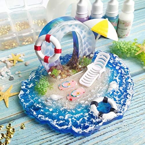 Miniatura 5 de Juego de moldes de silicona de resina epoxi de ágata para posavasos irregulares, tapete para tazas, soporte para teléfono, funda de joyería, arcilla