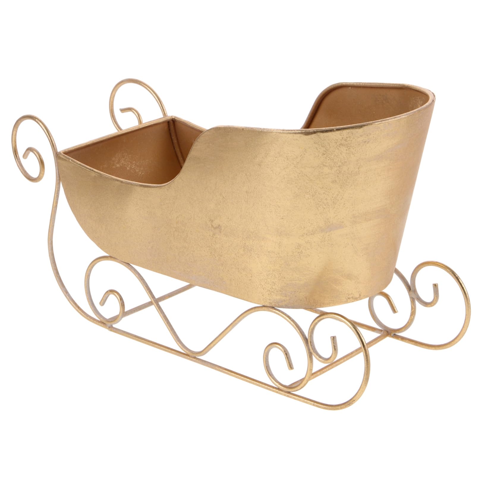 Zerodeko Adorno de Trineo Navideño Clásico de Hierro Dorado para Decoración de Mesa en Fiestas de Navidad y Colgante Decorativo para Hogar