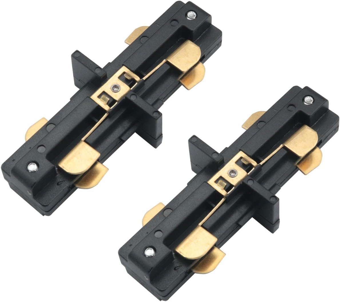 2pcs H Track I Connector H-Type Single Circuit 3-Wire 1-Track Lighting Kit for H-Track System Lighting Fittings 120V Black LED Lamp Connector