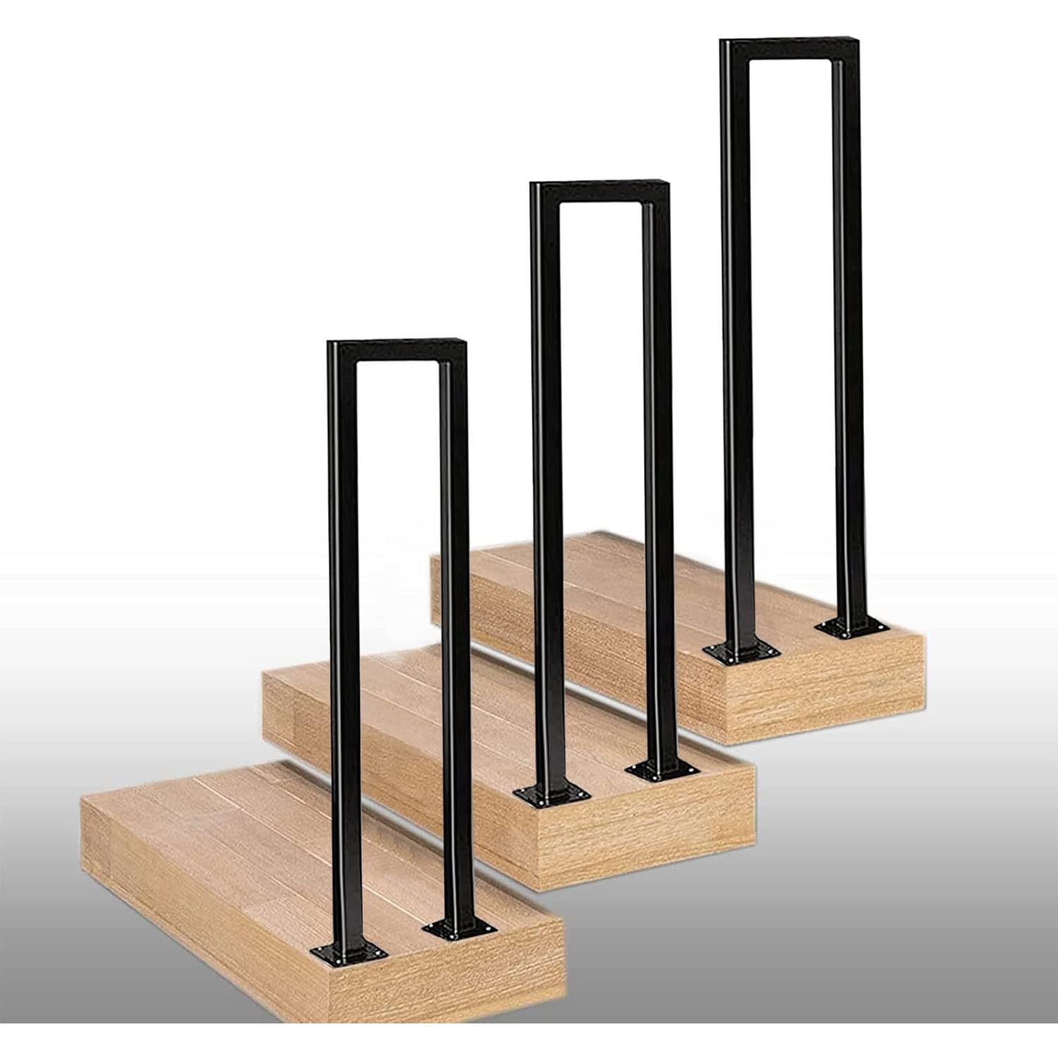 Main courante en fer forgé au design épuré noir ou blanc de 35 cm
