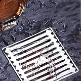 【Artesanía exquisita】 Diseños lujosos y modernos, tacto suave, grandes cortes de rayas para drenar, salida de drenaje única que evita que entren gusanos, agregan una belleza diferente a su baño y cocina.