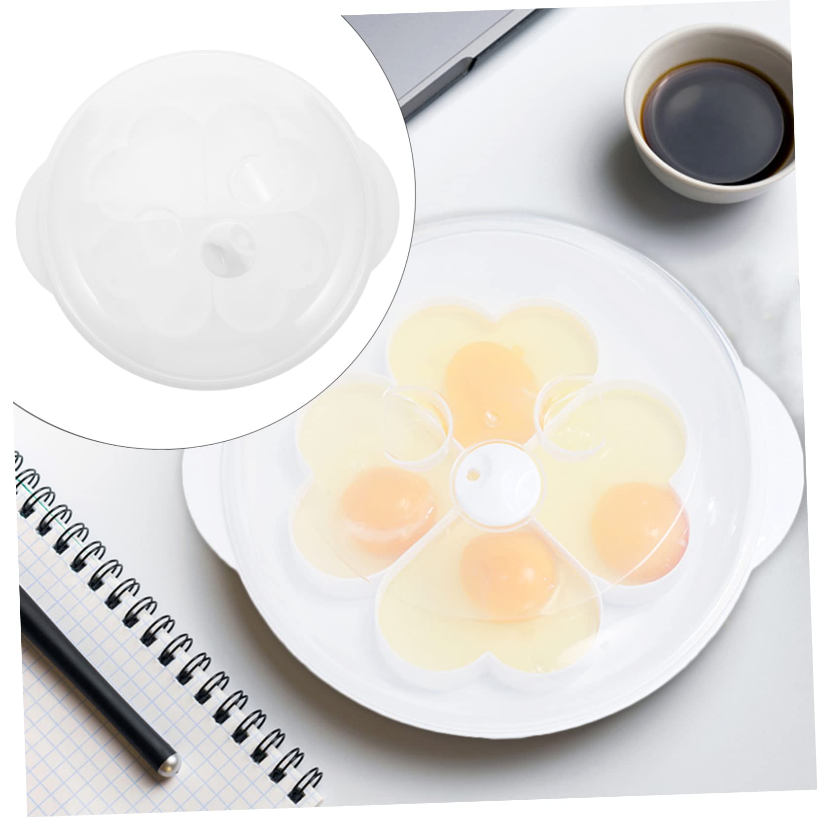 BESTYASH Heart Shaped Egg Cooker Mold for Microwave Egg Steamer for Easy Breakfast Cooking Lightweight Simple to Use for Poached Eggs and Egg Separation