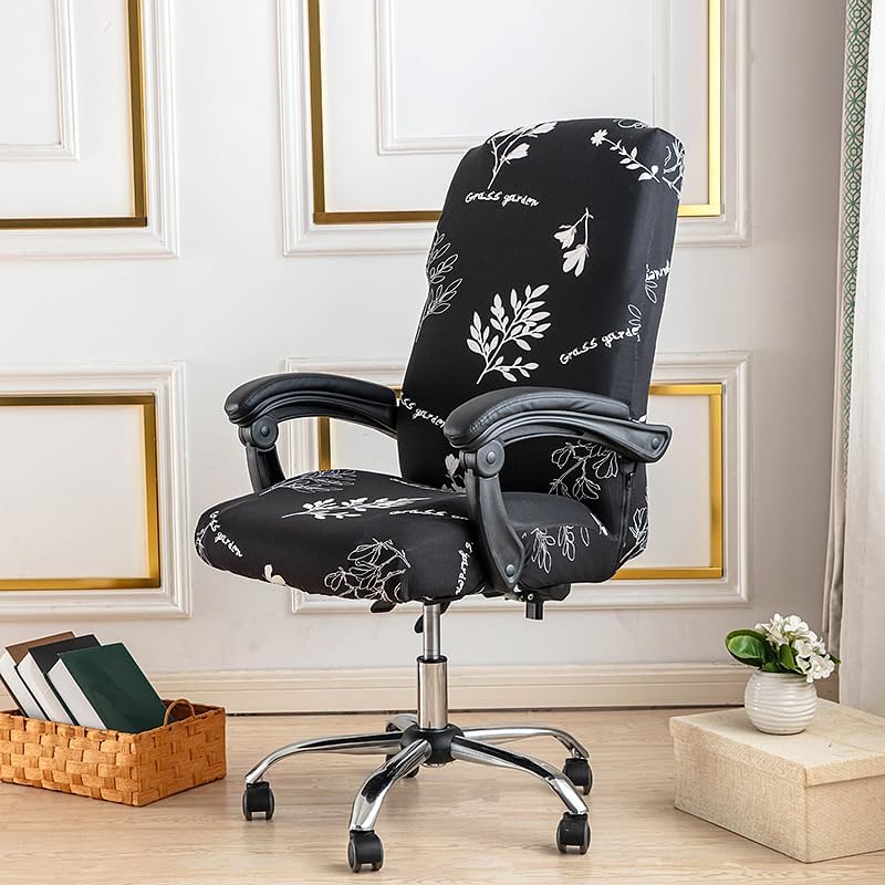 Miniatura 4 de Fundas elásticas para silla de oficina duraderas con cremallera, funda elástica para silla de escritorio de computadora con estampado, funda