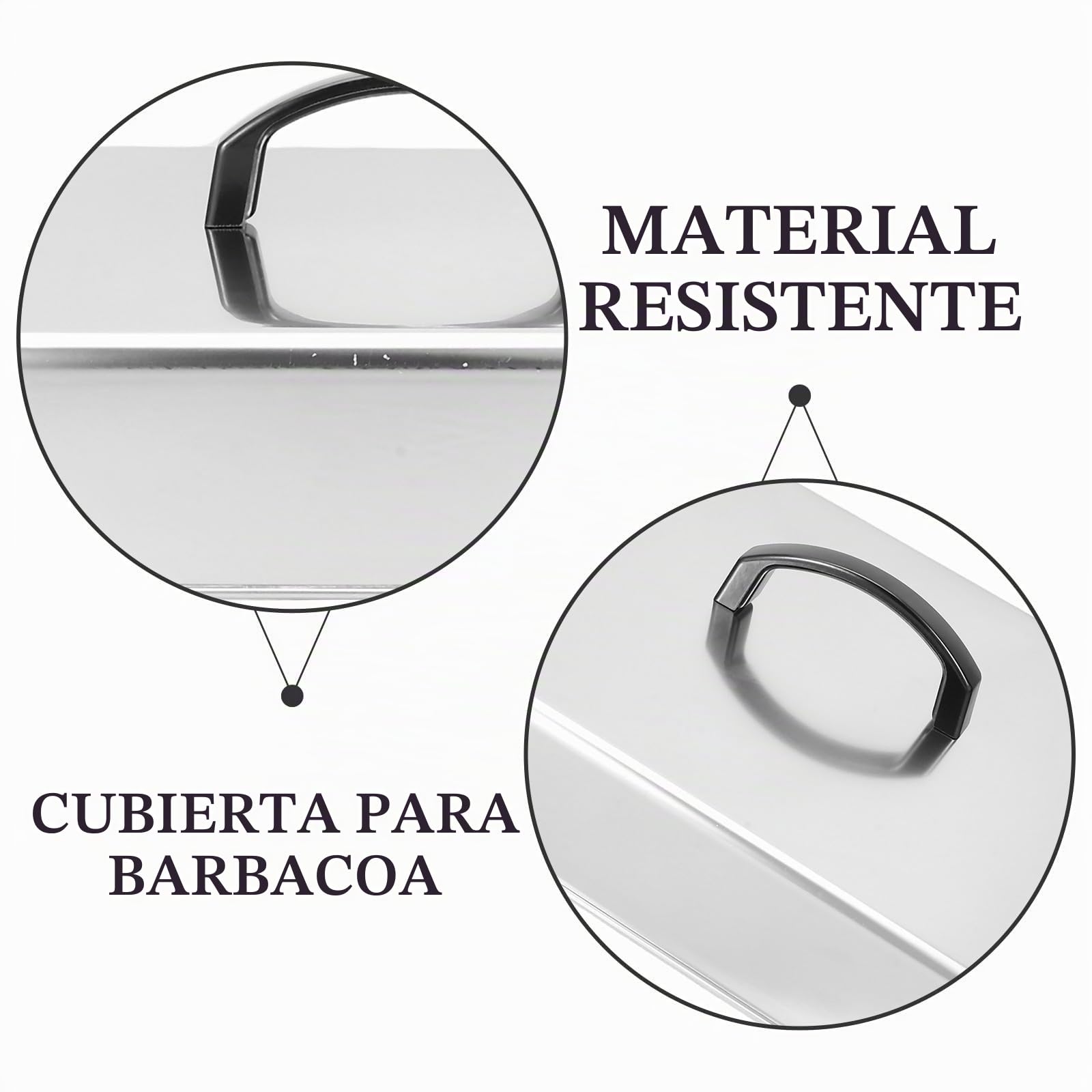 Tapa Rectangular de Acero Inoxidable para Plancha Grill, Cúpula Resistente para Derretir Queso y Cocinar al Vapor, Cubierta 43.5x28.3x6.6 Cm, Accesorios para Barbacoa y Cocina