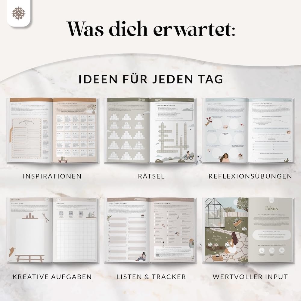 Lebenskompass® Beschäftigungsbuch – 100 kreative Beschäftigungen für weniger Screentime & mehr Me-Time – Inspirationen, Rätsel & Challenges - Offline-Buch
