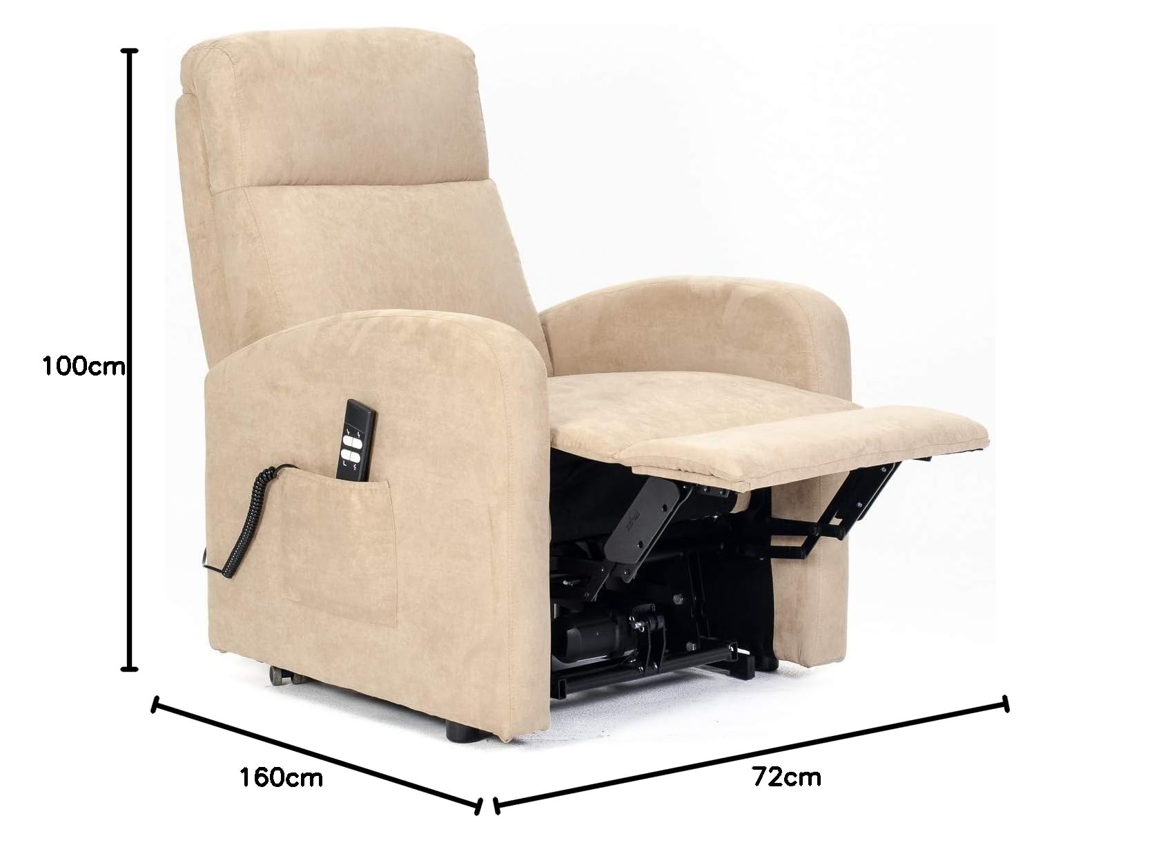 POLTRONE ITALIA Chanel 2 Moteurs Fauteuil releveur inclinable Dispositif Médical 2 Roues siège à Micro-Ressorts Doux fauteuils électriques fauteuils de Relaxation Camel