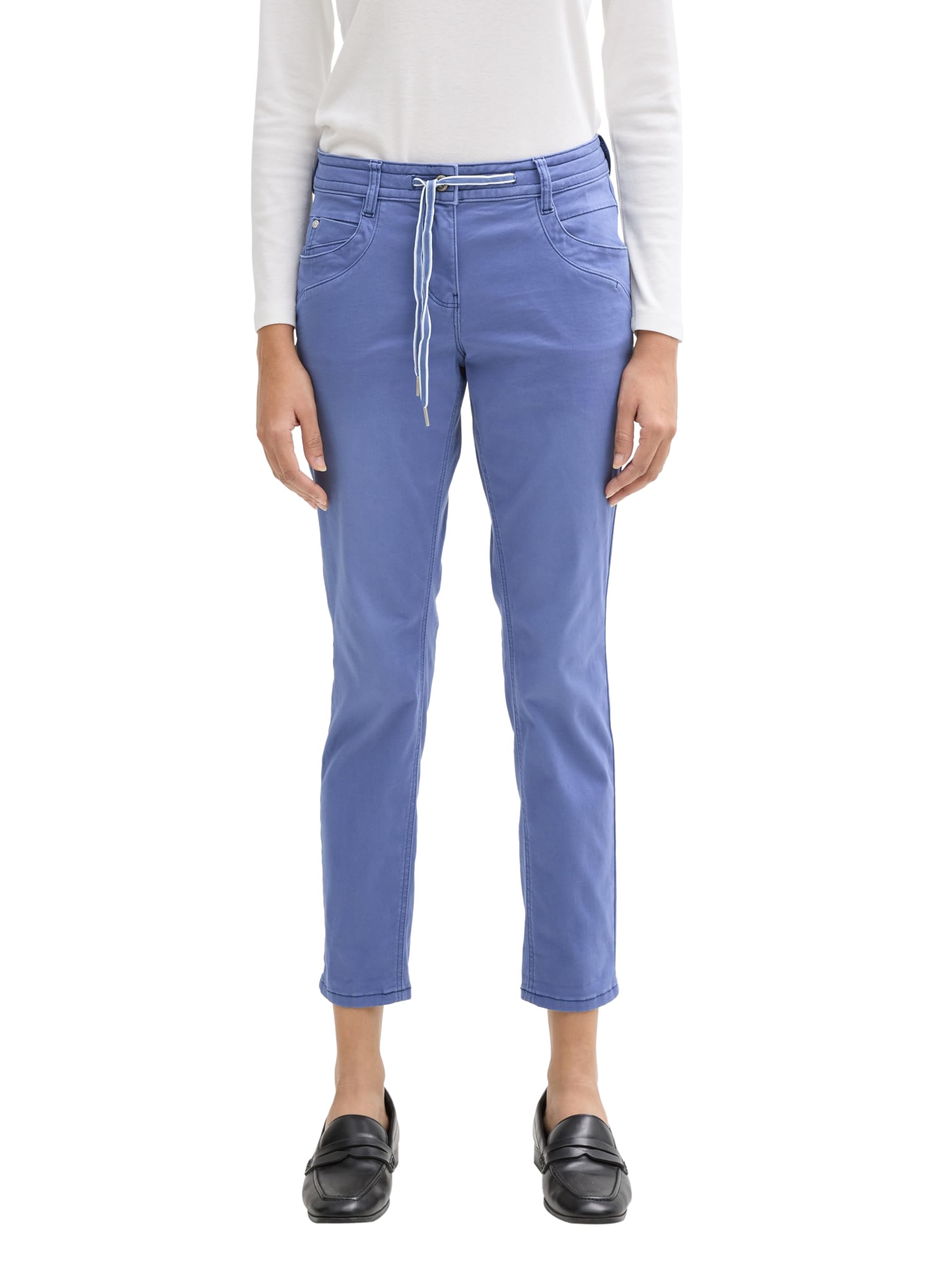 TOM TAILOR Women's Tapered Relaxed Trousers with Drawstring