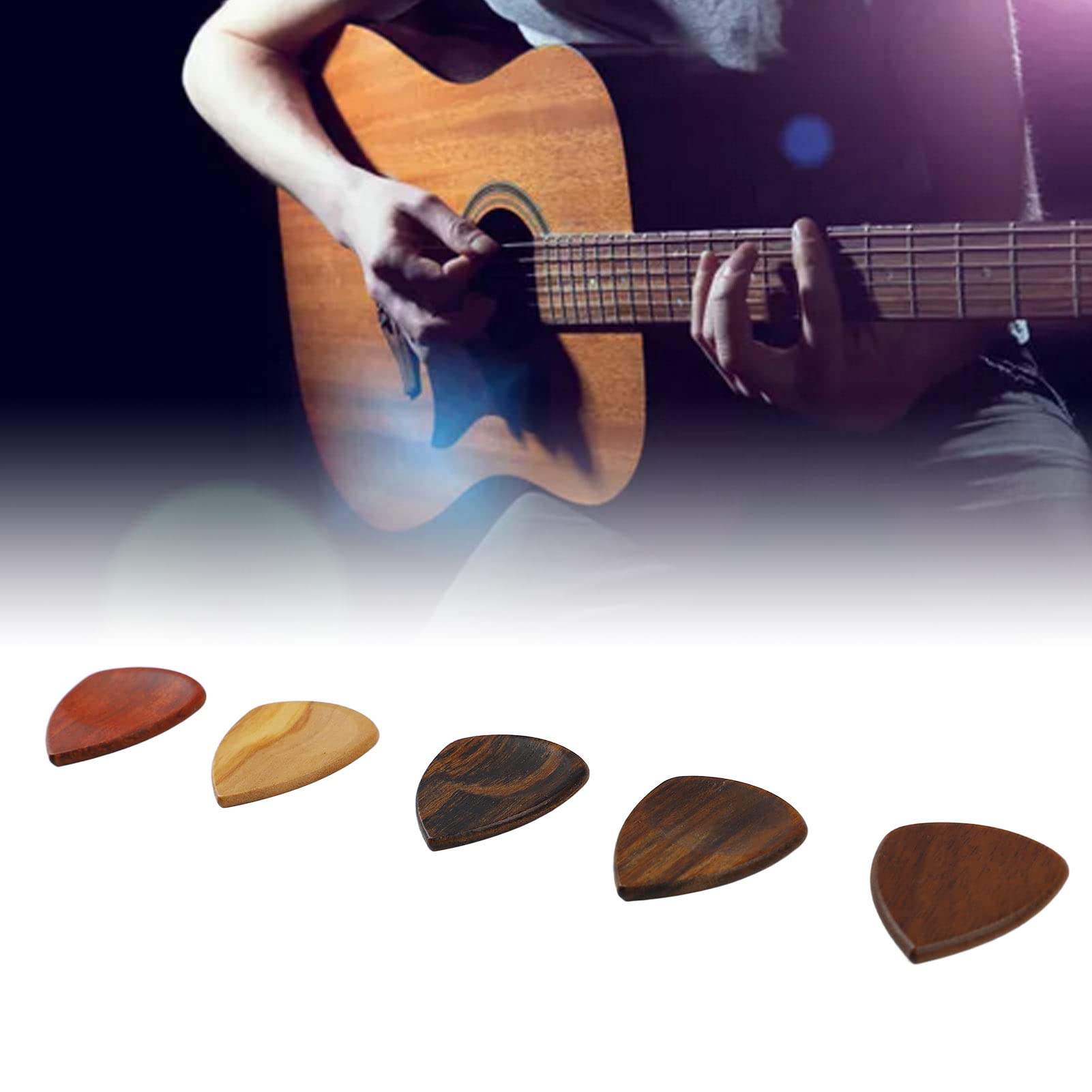 Plettri per chitarra, sostituzione di pregevole fattura Custodia per plettro per chitarra in legno di buona protezione portatile per gli amici