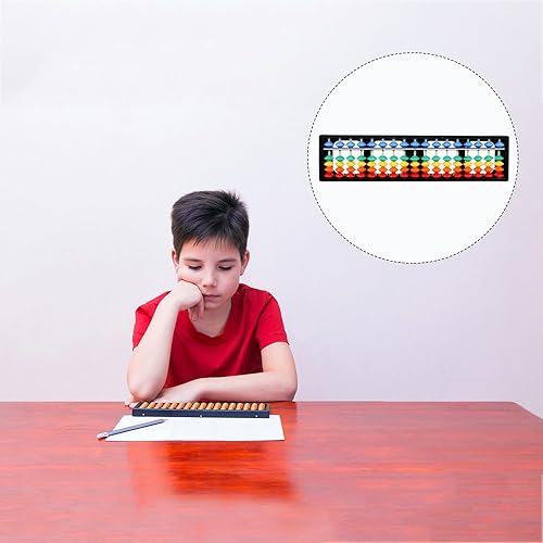 Miniatura 4 de Totority Varillas de dígitos de plástico Abacus Soroban Profesional 17 Columna (10.3 pulgadas) Abaco matemático, herramienta de cálculo matemático