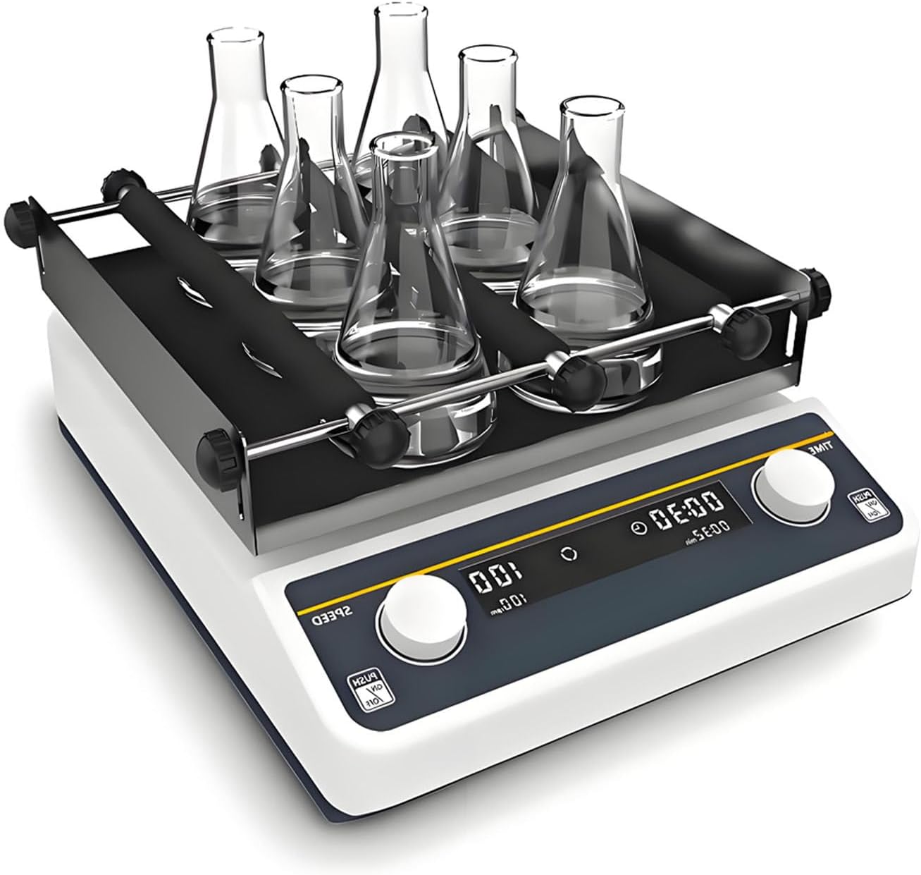 Digital Orbital Shaker Table,Laboratory High Capacity Magnetic Stir Plate Mixer 40-200rpm, LED Digital Display Speed and Time, w/Timming Lab Stirrer OS-20Pro