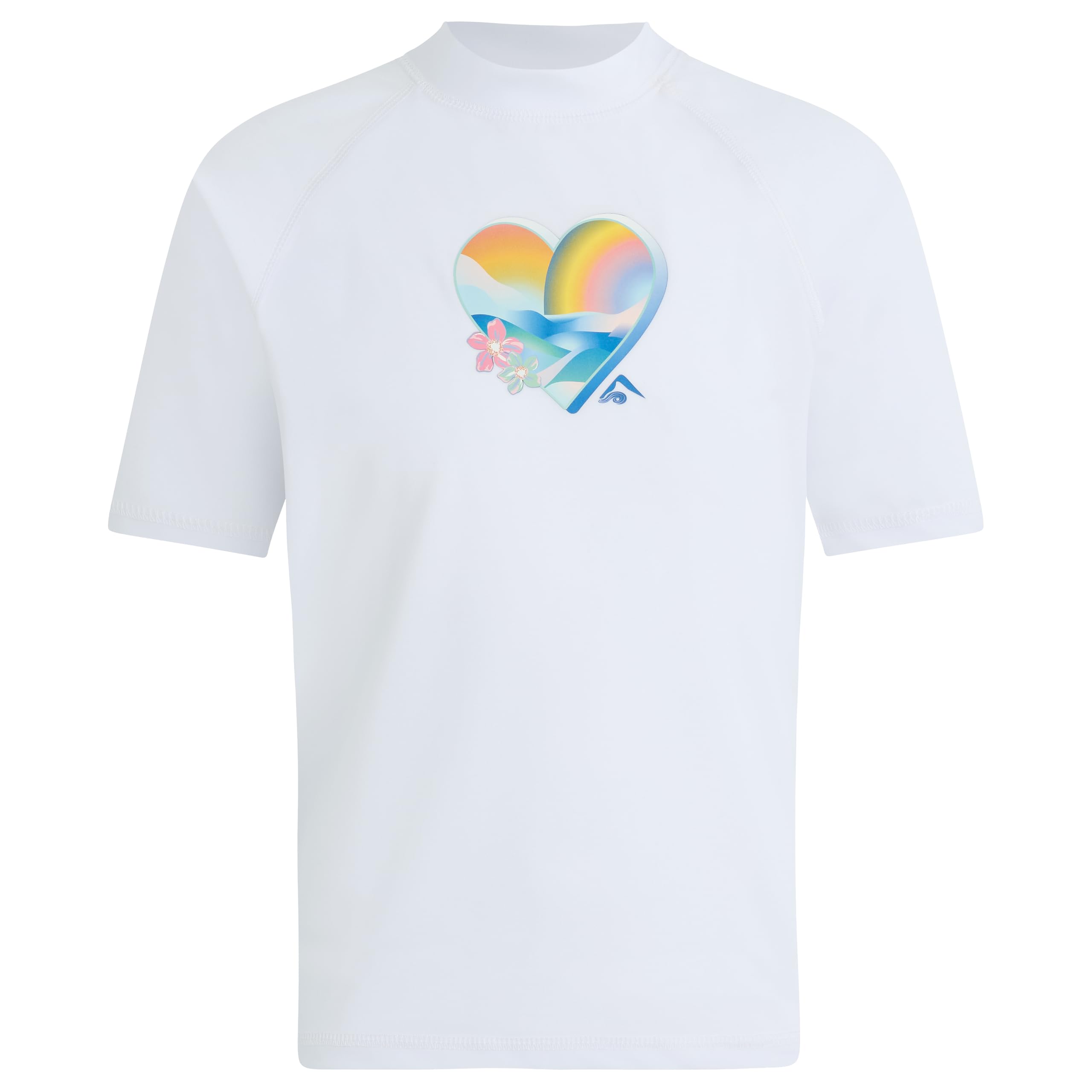 Kanu Surf Girls' Jade Rash Guard UPF 50+ Sun Protection Short Sleeve Swim Shirt