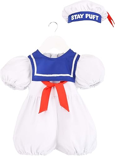 Miniatura 5 de Ghostbusters - Disfraz de hombre malvavisco para bebé, unisex, lindo disfraz de Halloween de película de los 80