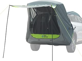 JoyTutus SUV Tailgate Tent with Awning Shade, Car Roof Canopy and Poles, Water Resistant Camping Tent, Outdoor Travel Preferred, Universal Fit Most SUV- Green
