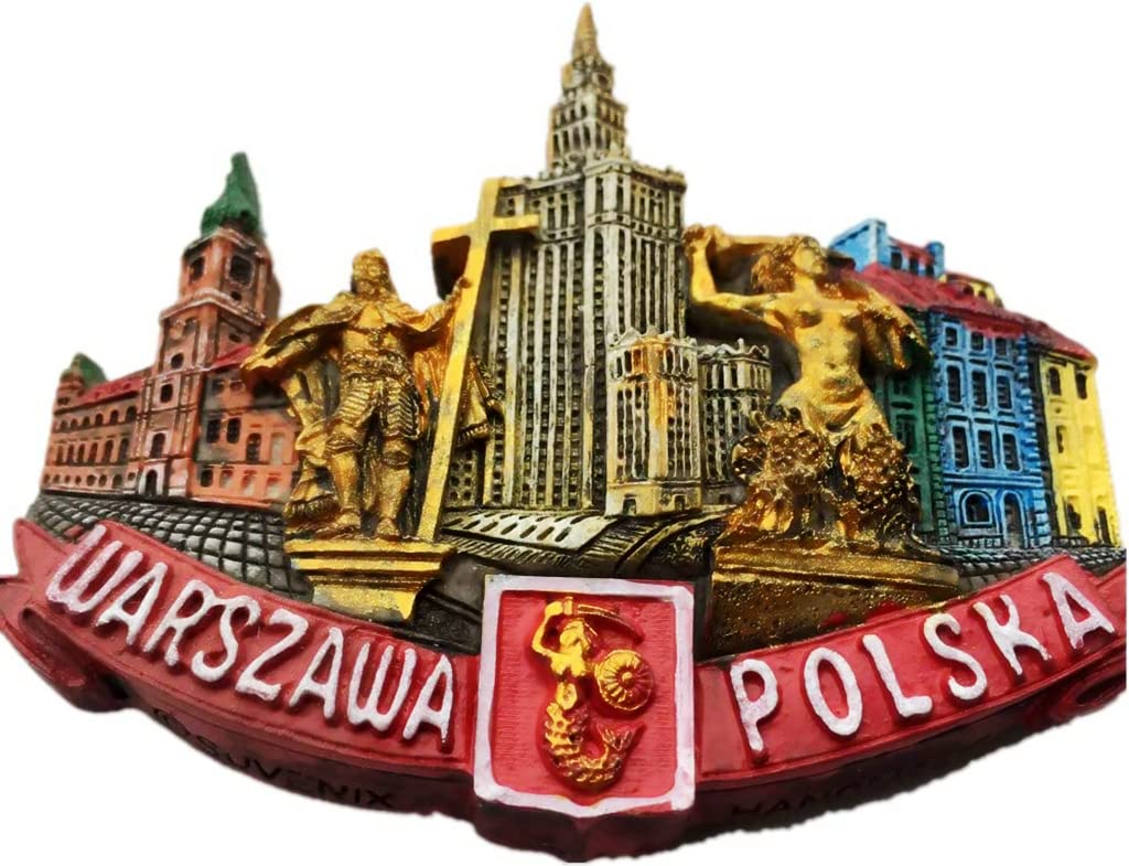 Warsaw Warszawa Poland Magnet Fridge Refrigerator Magnet Decoration Sticker Souvenir Resin Crafts Kitchen Whiteboard