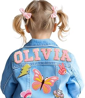 Personalized Kids Denim Jackets with Name | Boys Girls Clothes | Custom Jeans Jacket | Boy Girl Fashion | Toddlers Jackets for Kids | Birthday Christmas Easter Gifts for Toddlers Girls Boys 1-8 - Buy now