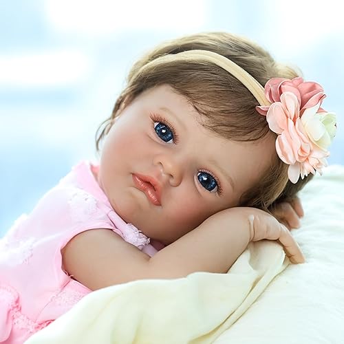 Miniatura 5 de SCOM Muñecas realistas de bebé recién nacido, de 20 pulgadas, muñeca de bebé recién nacida, muñecas de bebé de la vida real con cuerpo suave y