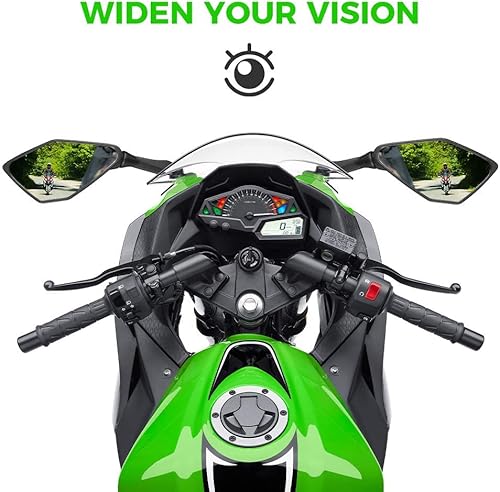 Miniatura 2 de KEMIMOTO Ninja 300 Espejos compatibles con Ninja 400 250 500 ZX6R EX300 ZX-6R espejo retrovisor de motocicleta