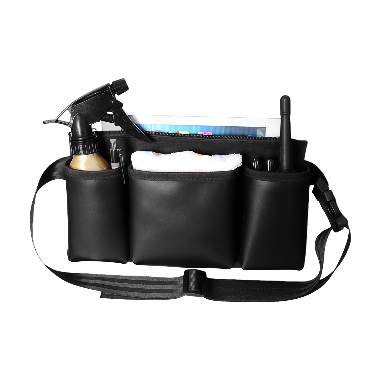 Tsophreniq Tool Belt Bag Utility Belt Adjustable Pocket Belts Detachable Work Pouches For Electrician, Carpenter Waist Bag Leather