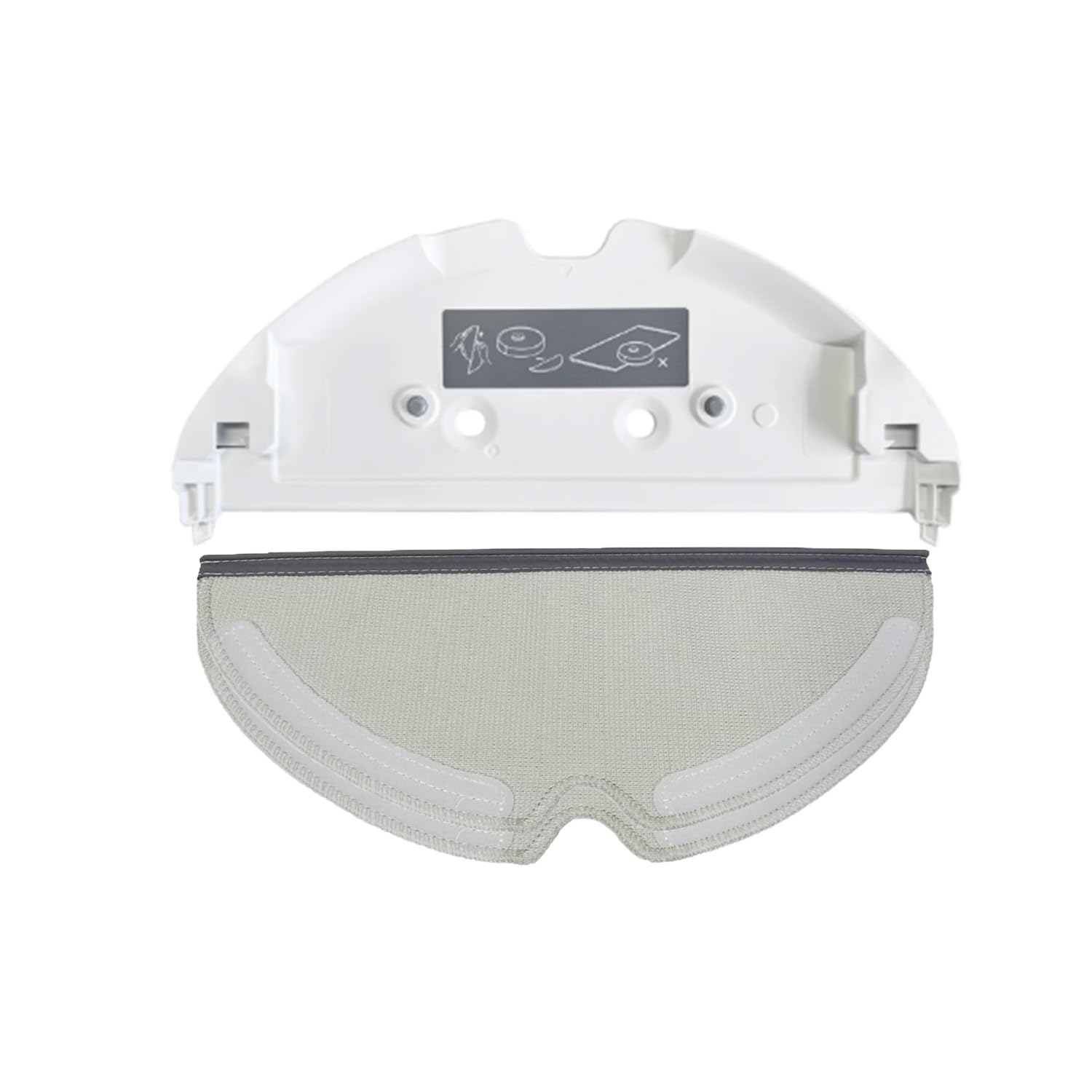 Curlingooㅤㅤ Replacement Mop Plate Holder Replacement for Roborock Q8 Max / Q8 Max+ Robot Vacuum Cleaner Accessories Replacement Cleaning Pad Holder Mop Cloth Mount 1 Mop Holder and 2 Mop