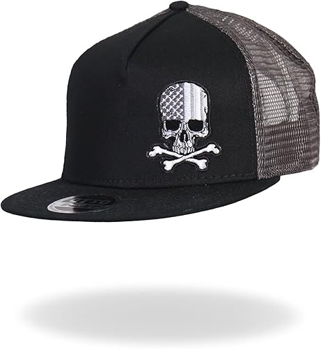 Miniatura 2 de Hot Leathers GSH2004 Bandera Skull Snap Back Ball Hat