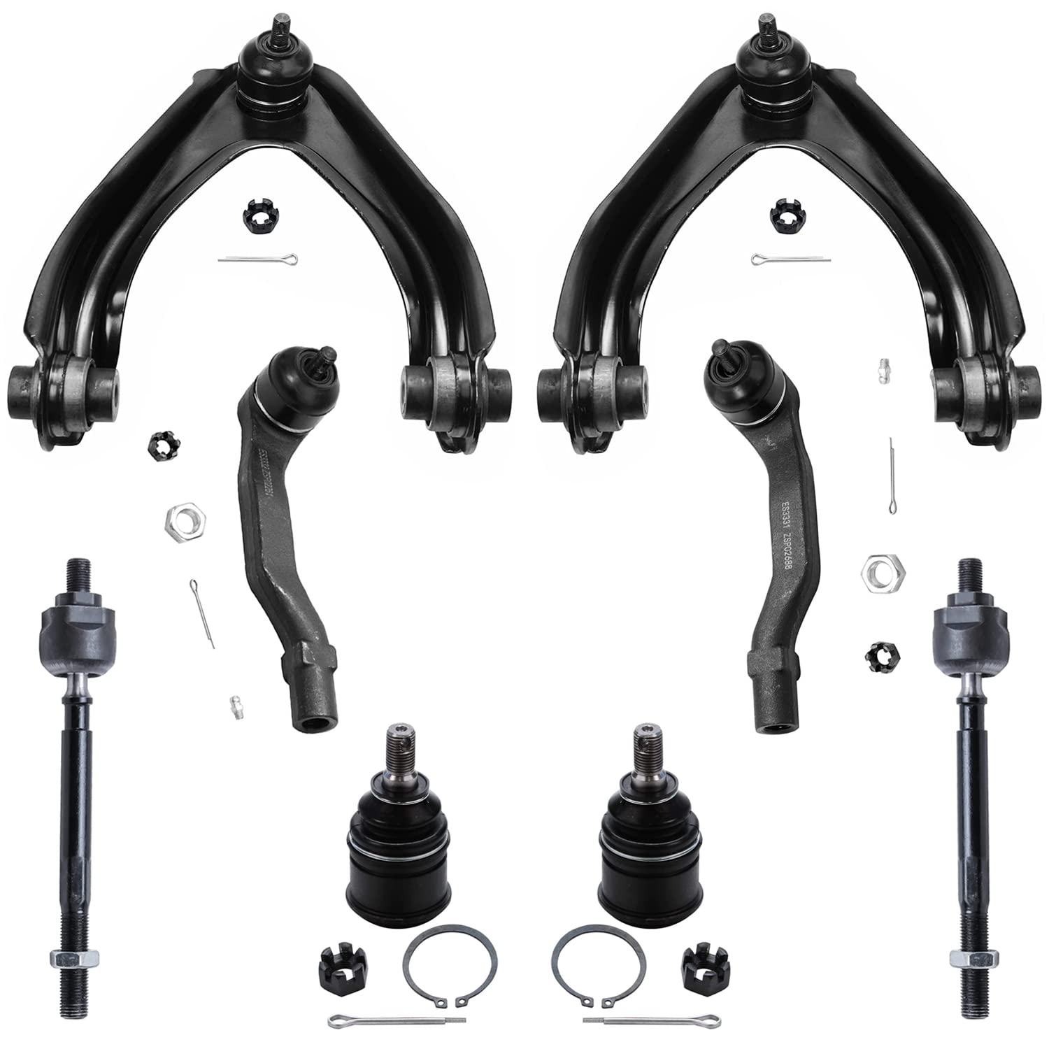 Detroit Axle Front Upper Control Arms w/Ball Joints + Lower Ball Joints +