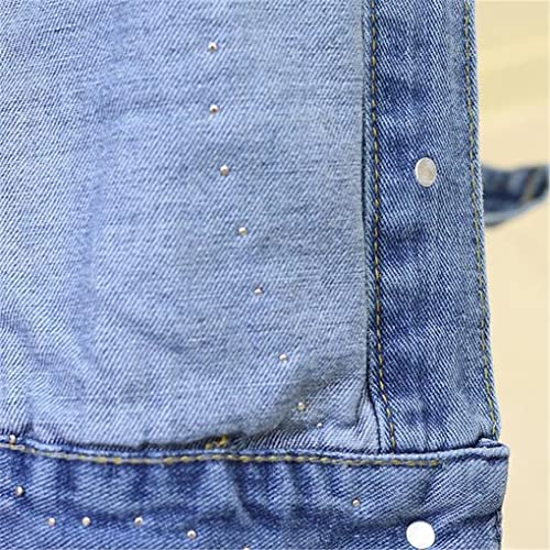 SaoBiiu Autumn Women Denim Jacket Embroidery Hole Loose Short Flowers Bead Jean Coat4