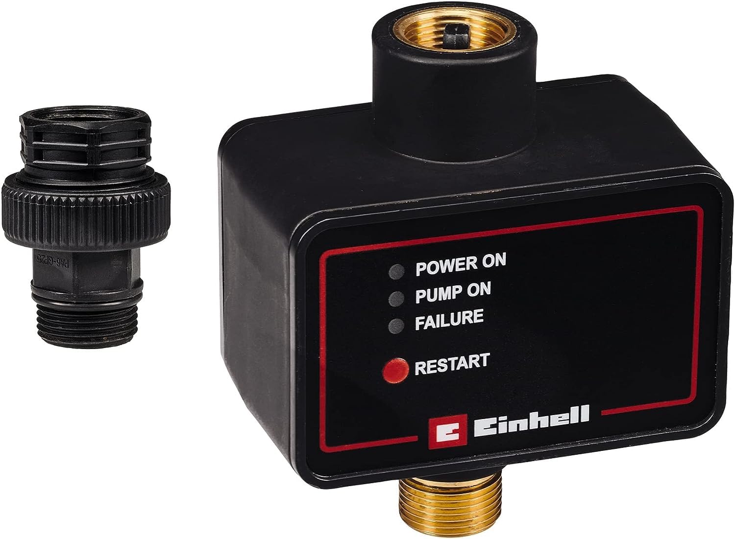 Original Einhell Interrupteur manométrique (10 bar, clapet anti-retour, protection contre la marche à vide, adaptateur pour raccordement, prise de courant, câble d’alimentation 1,45 m)
