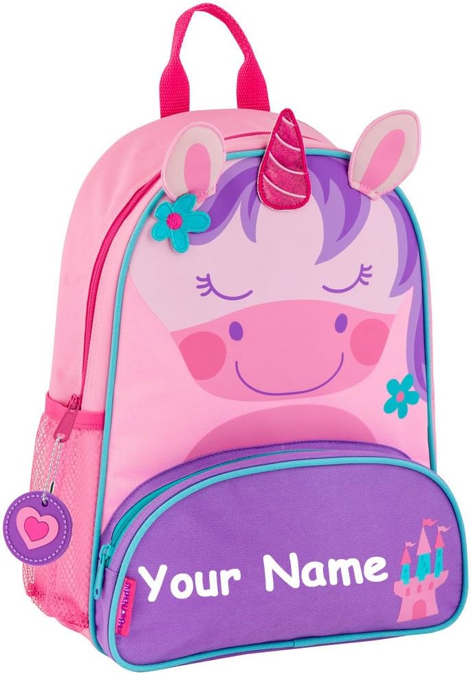 Stephen Joseph Kids Backpack - Personalized Book Bag - Unicorn Sidekick Backpack - Back to School Travel Tote Bag with Custom Name