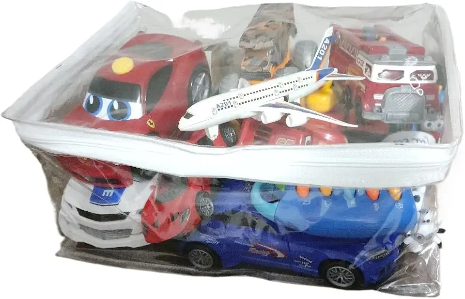 Kit 10 Saco Organizador De Brinquedos Guarda Roupas Multiuso Com Zíper