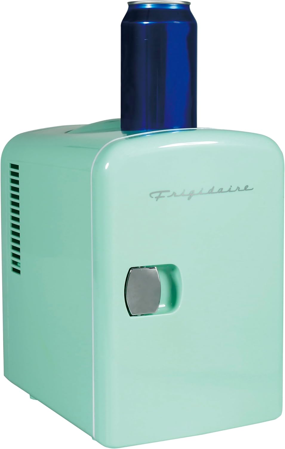 Frigidaire Mini Portable Compact Personal Fridge Cooler, 4 Liter Capacity Chills Six 12 oz Cans, 100% Freon-Free & Eco Friendly, Includes Plugs for Home Outlet & 12V Car Charger - Mint