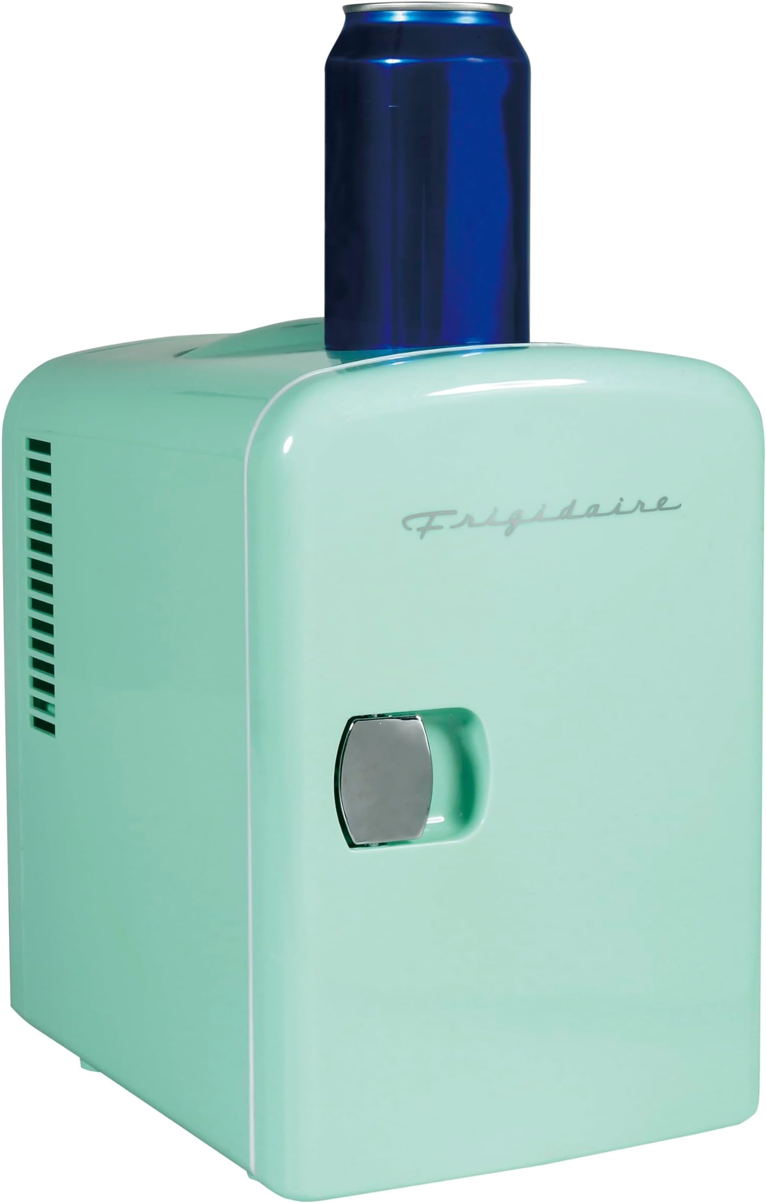 FrigidaireMini Portable Compact Personal Fridge Cooler, 4 Liter Capacity Chills Six 12 oz Cans, 100% Freon-Free & Eco Friendly, Includes Plugs for Home Outlet & 12V Car Charger - Mint