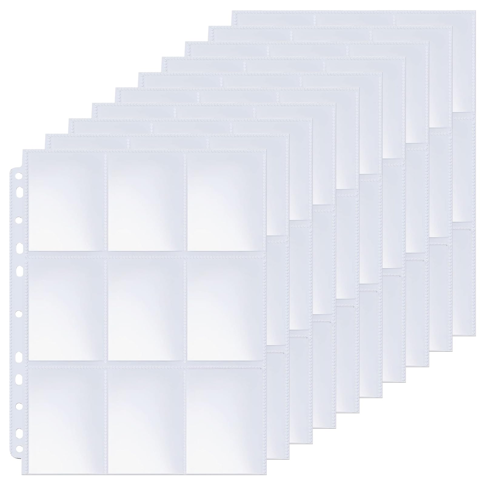 1080 Pochettes Pour Cartes Double Face – 60 Feuilles 11 Trous – Classeur A4 Transparent Noir – Collection Cartes Sport, Jeux, Cadeaux, Crédit