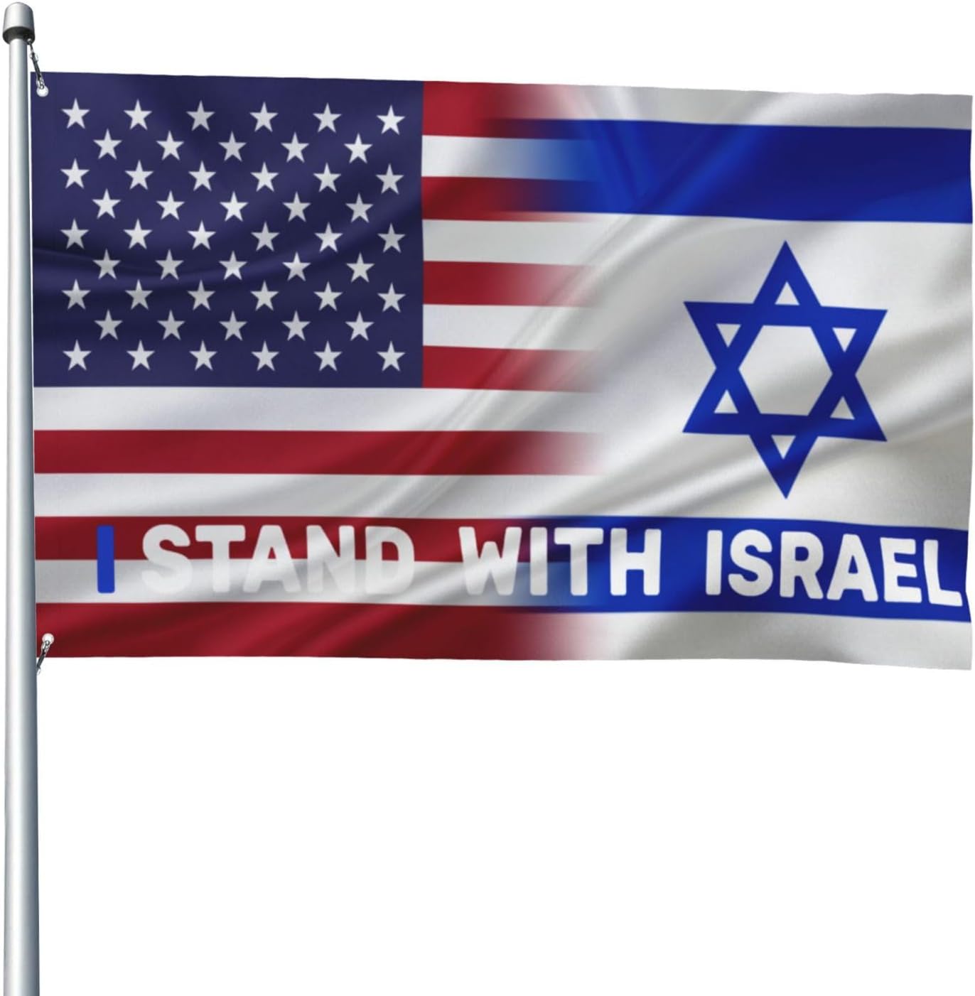 4x6 Flag Israel & USA Pray For Israel Banner Outdoor Flag