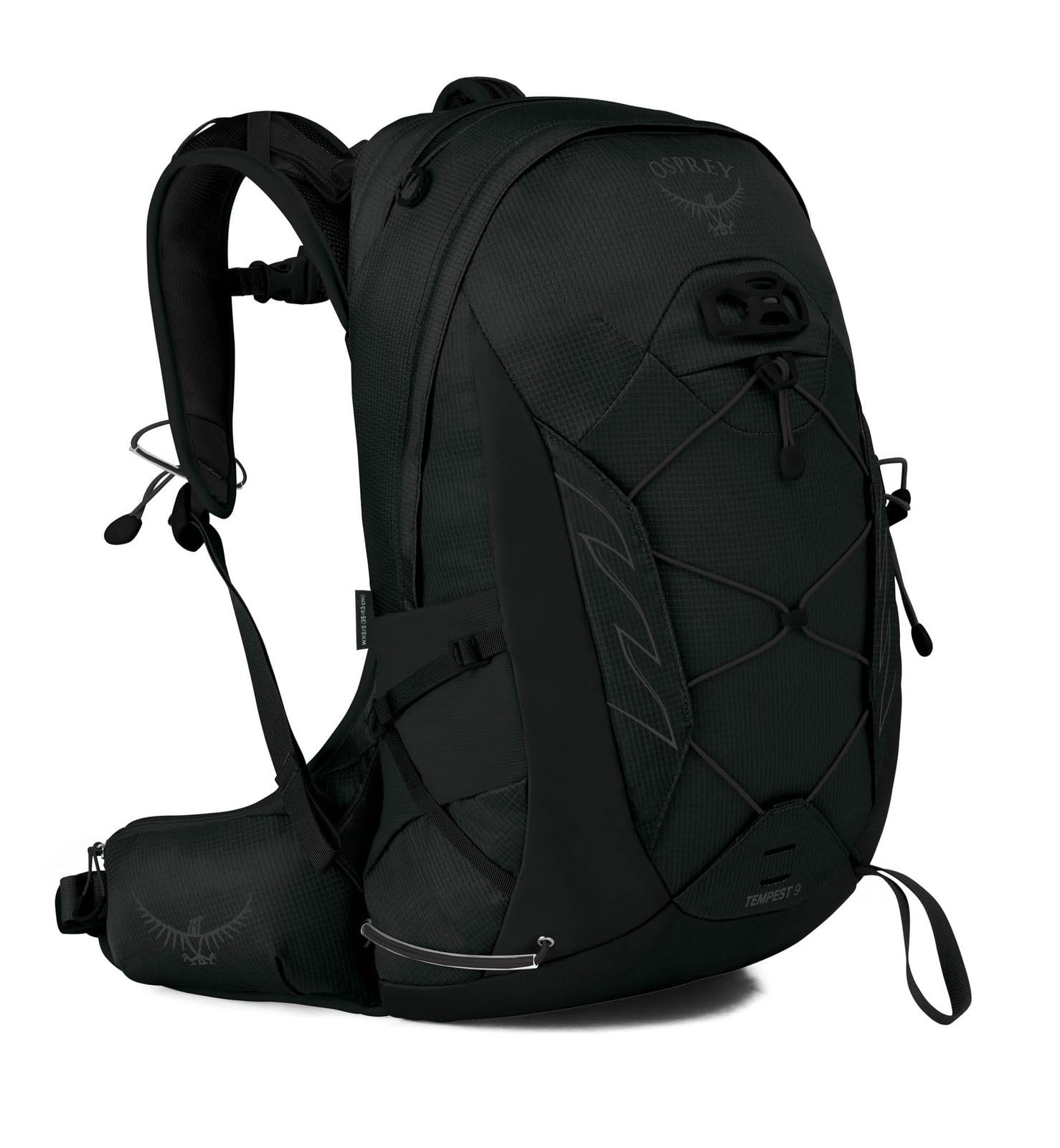 Tempest 9L Women's Hiking Backpack with Hipbelt, Stealth Black, WM/L