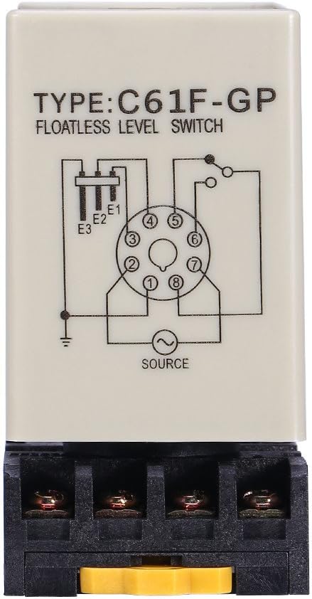 C61F-GP Floatless Level Switch, AC220V 50/60HZ Liquid Floatless Level Switch Controller with Base