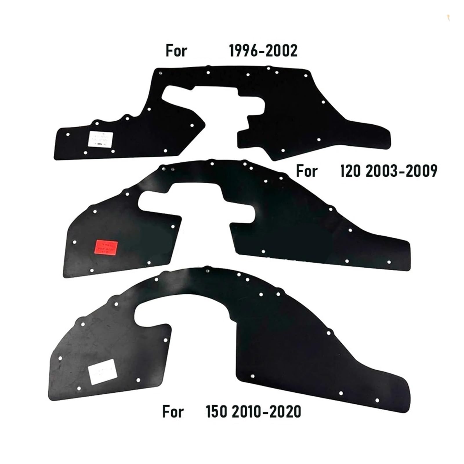Guardabarros Delanteros para Toyota para Land para Cruiser para Prado LC95 LC120 LC150 2 Uds Guardabarros Delanteros Protección Carrocería(LC150 Low Version)